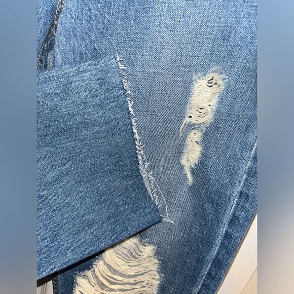 Comune Jeans Women's SZ 24 Thrift Vintage Straight Fit Button Fly distressed NEW - Picture 5 of 6